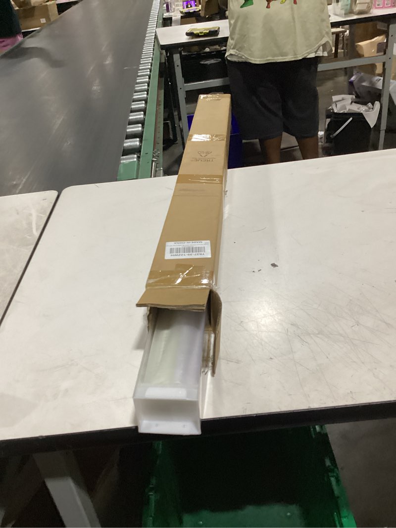 Condition photo showing New/Like New for tension curtain rod 41-122 in-88lb outdoor extra long tension rod no drilling for window or bathroom patio, adjustable heavy duty shower curtain rod, easy to install, never rust, non-slip-white white 41''-122''