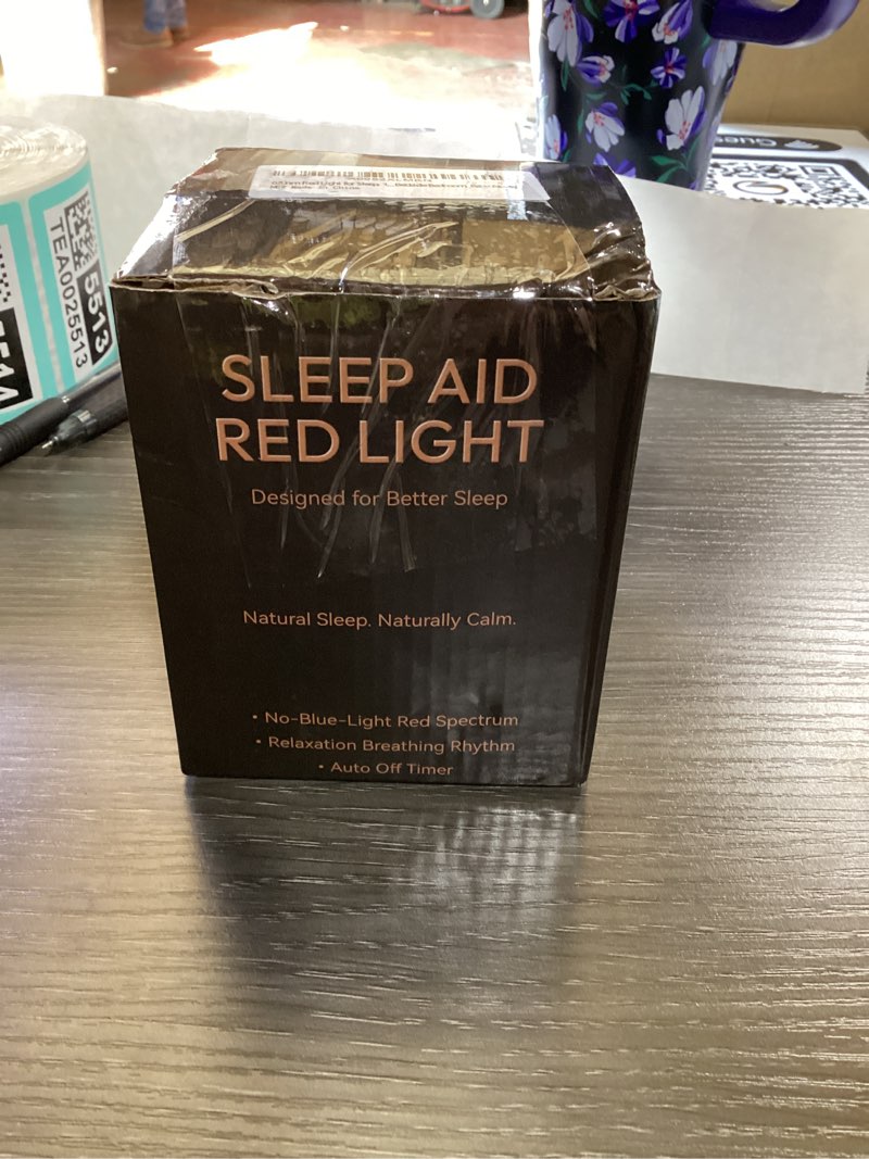 Condition photo showing Good Condition for 670nm red light for sleep, 100% blue light blocking, 360° red night light lamp with remote & touch control, dimmable, 4 timers, melatonin promoting natural sleep aid for bedside bedroom, baby nursery 4.41 red