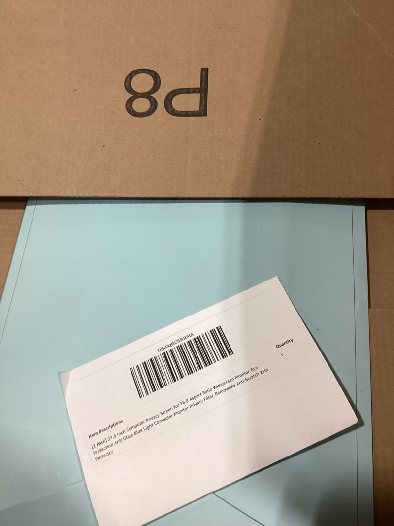 Condition photo showing As Is for [2 Pack] 21.5 Inch Computer Privacy Screen for 16:9 Aspect Ratio Widescreen Monitor, Eye Protection Anti Glare Blue Light Computer Monitor Privacy Filter, Removable Anti-Scratch 21in Protector 2 Pack 21.5 Inch (16:9 Aspect) Black for monitor