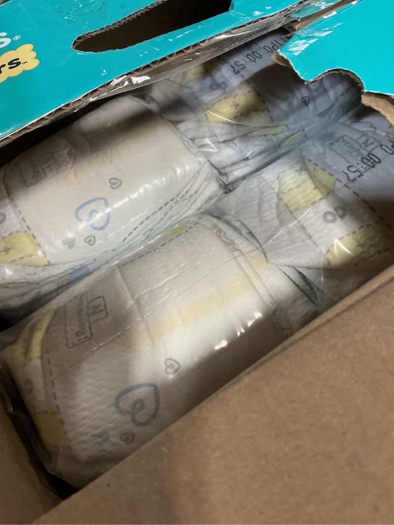 Condition photo showing New/Like New for pampers swaddlers diapers, size 0 (up to 10 lbs), 140 count, absorbent, keeps baby dry and comfortable, skin safe disposable baby diaper (packaging may vary) newborn 140
