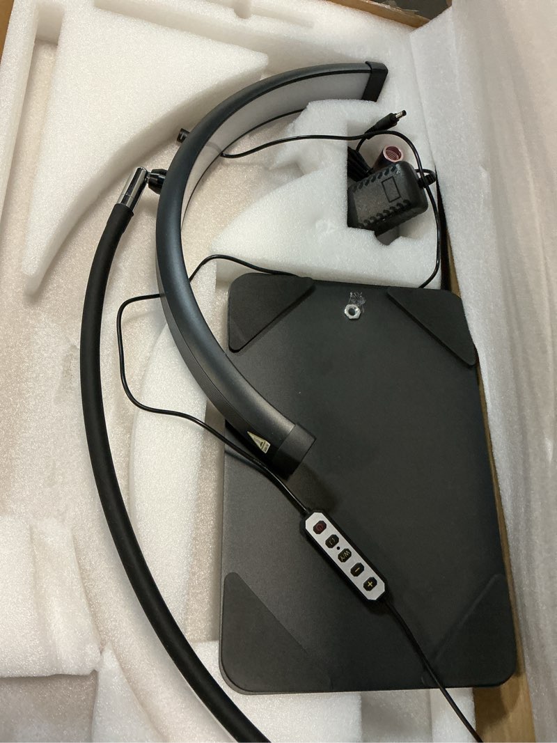 Condition photo showing Good Condition for Half Moon Light for Lash Tech, Flexible Lash Lamp with Phone Holder for Eyelash Nail Art Tattoos Skincare, LED Floor Lamp Esthetician Light with 5 Color Temperatures & Brightness Setting Black