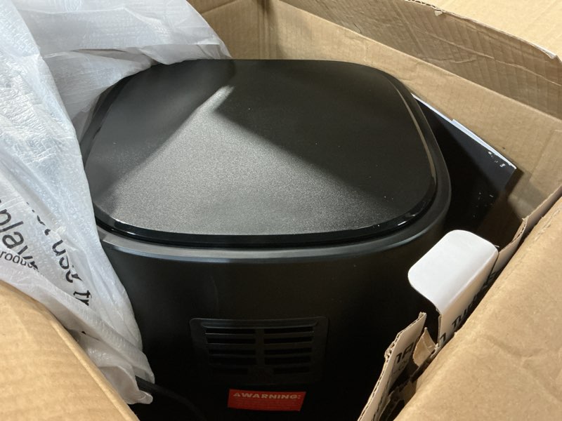 Condition photo showing Good Condition for Chefman Air Fryer – 4 QT Compact Airfryer for Quick & Easy Meals in Minutes, Features Hi-Fry Technology for Extra Crisp, Touchscreen Controls with 4 Presets, Nonstick & Dishwasher Safe Basket - Black 4 Quart
