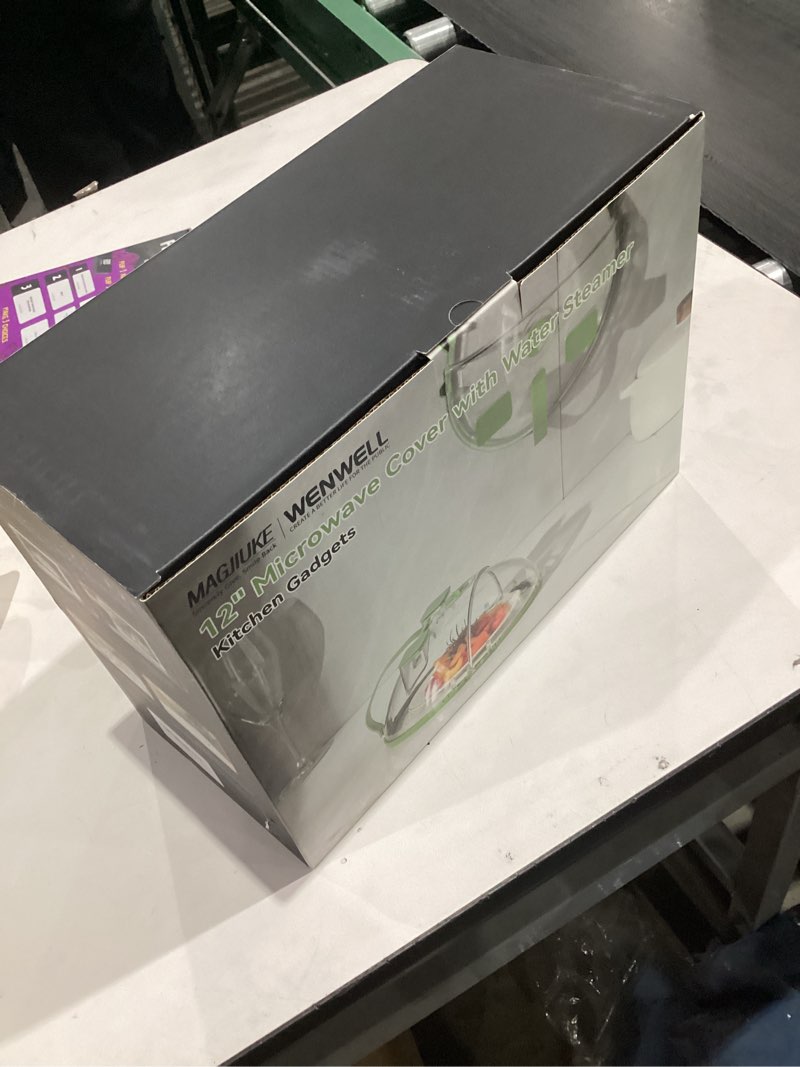 Condition photo showing New/Like New for WENWELL Microwave Splatter Cover with Water Steamer, 12 Inch, Foldable Dish Bowl Plate Serving Lid, BPA-Free Clear Plastic, Protects Food Splashes 12Inchs Clear