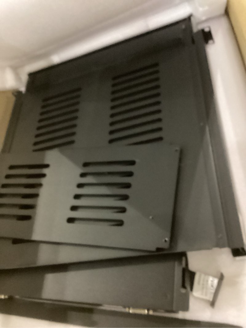 Condition photo showing As Is for MT-Viki Rack KVM Switch VGA 8 Port w/17'' LCD Monitor, LCD KVM Console Fit 1U 19'' Rack, All-in-ONE Design, Integrated with Keyboard+Touch pad+Drawer+8 KVM Cables