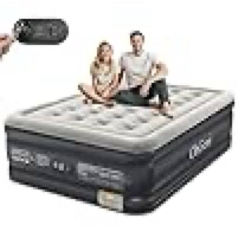(Similar)OhGeni Air Mattress Full with Built-in Pump,18'' Comfortable Blow Up Colchones Inflables Mattress for Home,Guests,Foldable,Portable Bed for Adults,Durable Airbed Supports Up to 600 lbs,Black