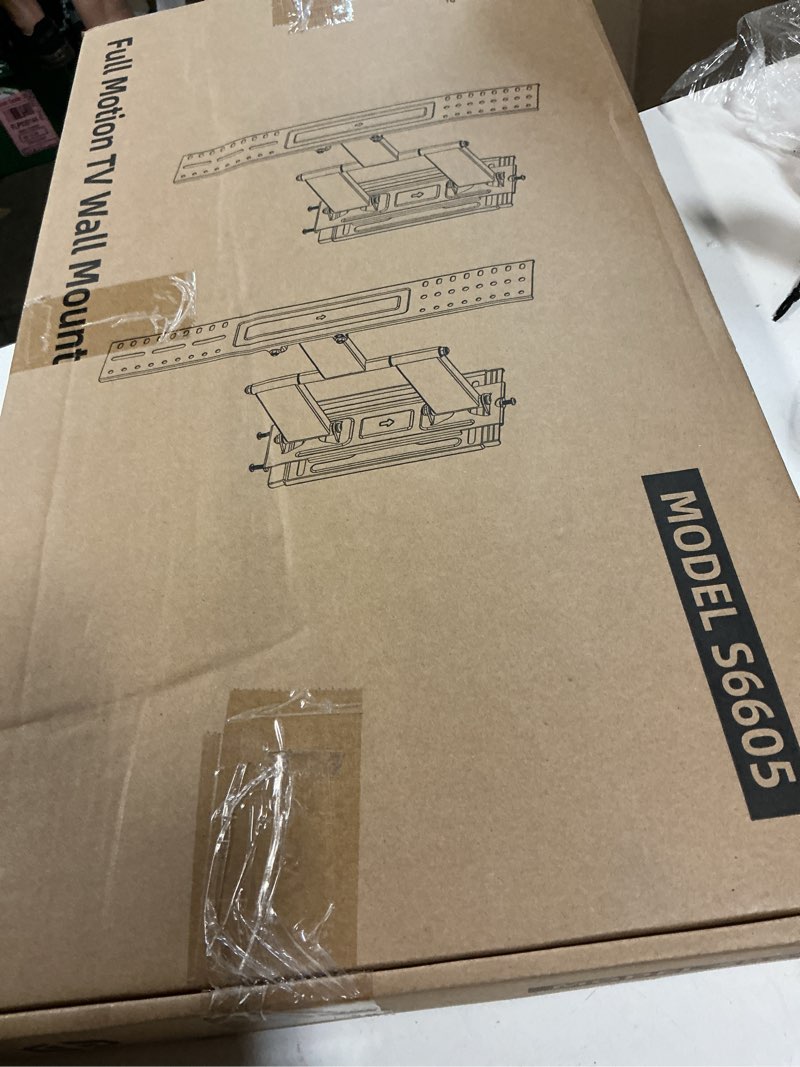 Condition photo showing New/Like New for supcline full motion tv mount for 48-120 inch tvs up to 200lbs, slim sturdy & smooth extension, tilt and swivel tv wall mount for large tvs, corner wall mount tv bracket, unlimited wood stud and vesa