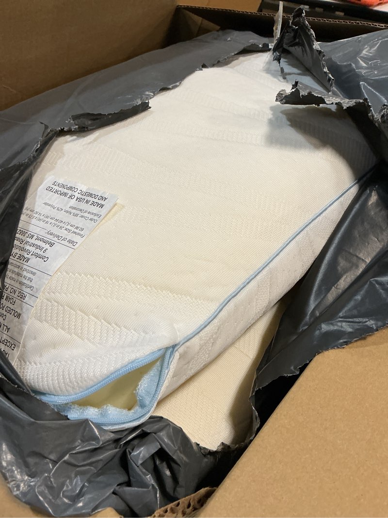 Condition photo showing As Is for Sealy Dreamlife Queen Size Memory Foam Cooling Pillow with Surface Guard Technology, Removable Machine-Washable Cover, 1 Year Limited Warranty, White (2 Pack) 2 pack Queen