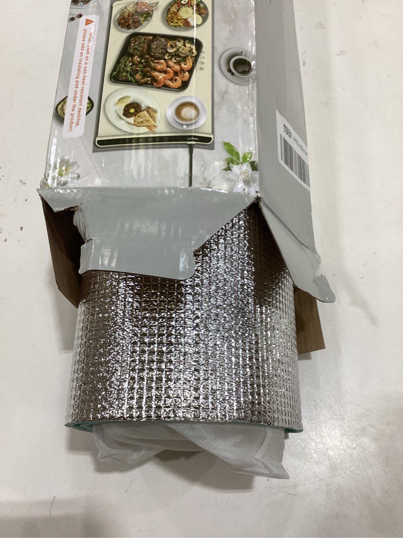 Condition photo showing New/Like New for Food Warming Mat with Heat-Resistant Pad, 26X15 Inch, 6-Level Temp 6-Hour Timer, Child Lock Safety,Food Warmer Chafing Dishes for Buffet. Warm White 26x15 Inch