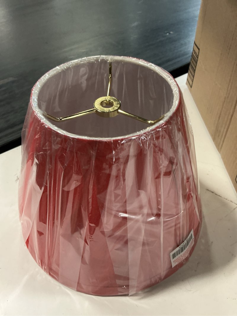 Condition photo showing Good Condition for aspen creative 32070 transitional empire shape spider construction lamp shade in salamander, 6" top x 12" bottom x 9" slant height