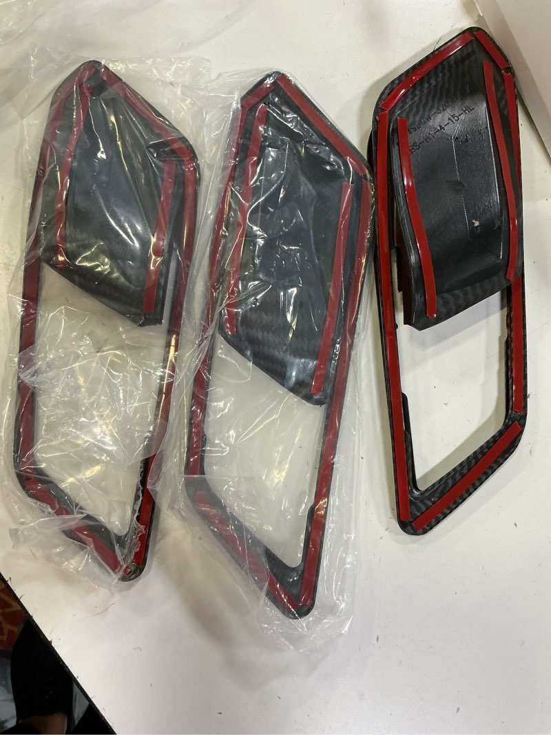 Condition photo showing Good Condition for 3pcs car trim door bowl sticker carbon style abs decal cover fits for bmw g20 g21 m3 g80 g81 2019-2026 accessories - with seat memory