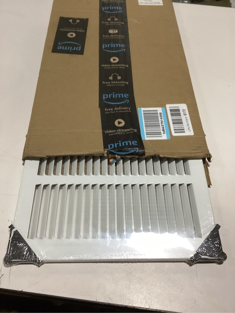 Condition photo showing Good Condition for Fits 32x10 Duct Opening | Steel Return Air Grille by Handua | Vent Cover Grill for Sidewall and Ceiling | White | HVAC Cold Air Intake Grille | Outer Dimensions: 33.75"W X 11.75"H 1 32"W x 10"H [Duct Opening]