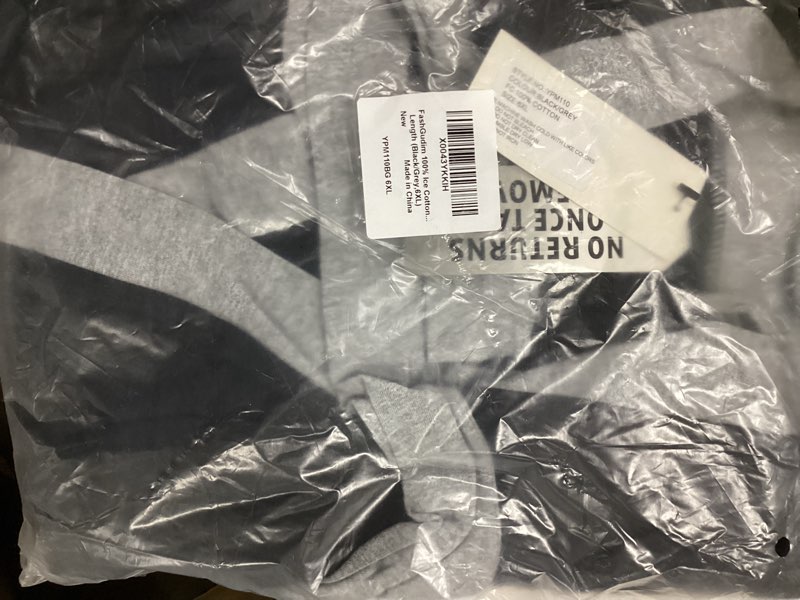 Condition photo showing Good Condition for FashGudim Mens 100% Cotton Robe Lightweight Summer Bathrobe Soft Weave Kimono Bath Robe Small-Medium Big Tall Black/Grey