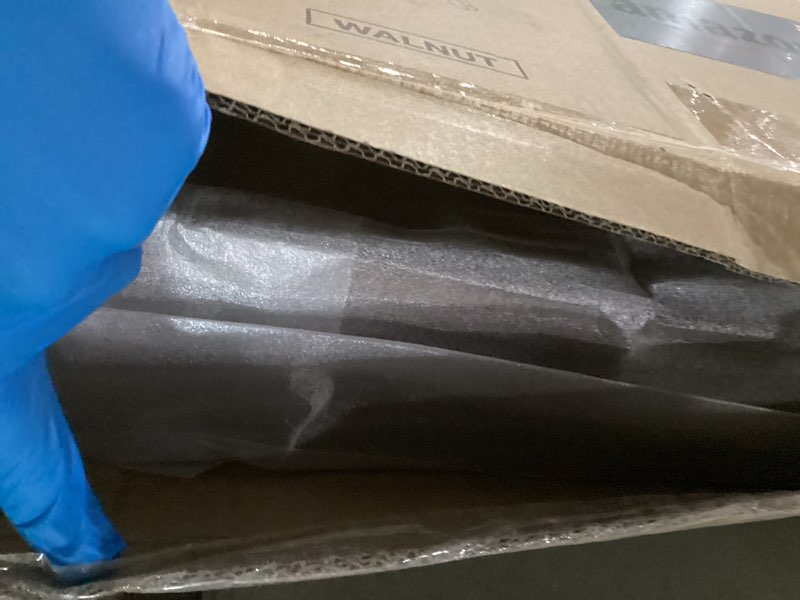 Condition photo showing New/Like New for Fully Assembled Walnut Luggage Racks Set of 2, Bamboo 26.77" Luggage Rack Stand for Guest Room, 5 Nylon Straps, Foldable Suitcase Stand with Storage Shelf for Bedroom Hotel, Holds up to 165 Lbs Walnut -2pack