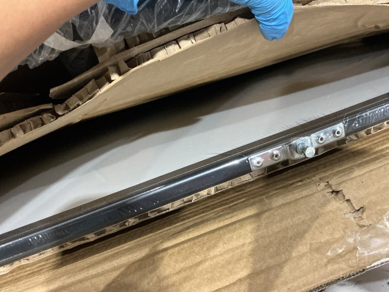 Condition photo showing Good Condition for mobile rolling whiteboard on wheels 48\" x 36\" double-sided magnetic blak  48x36