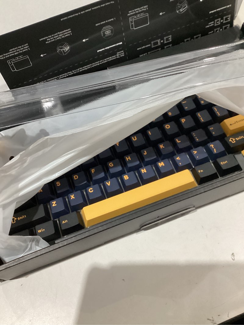 Condition photo showing New/Like New for AULA F75 75% Wireless Mechanical Keyboard, Hot Swappable Creamy Keyboard, Pre-lubed Greywood Switches RGB Backlit Gaming Keyboards, 2.4GHz/Type-C/BT5.0(Cool Black)
