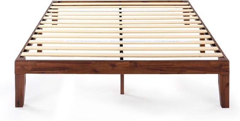 (incomplete)mellow naturalista classic - 12 inch solid wood platform bed with wooden slats, no box spring needed, easy assembly, queen, espresso