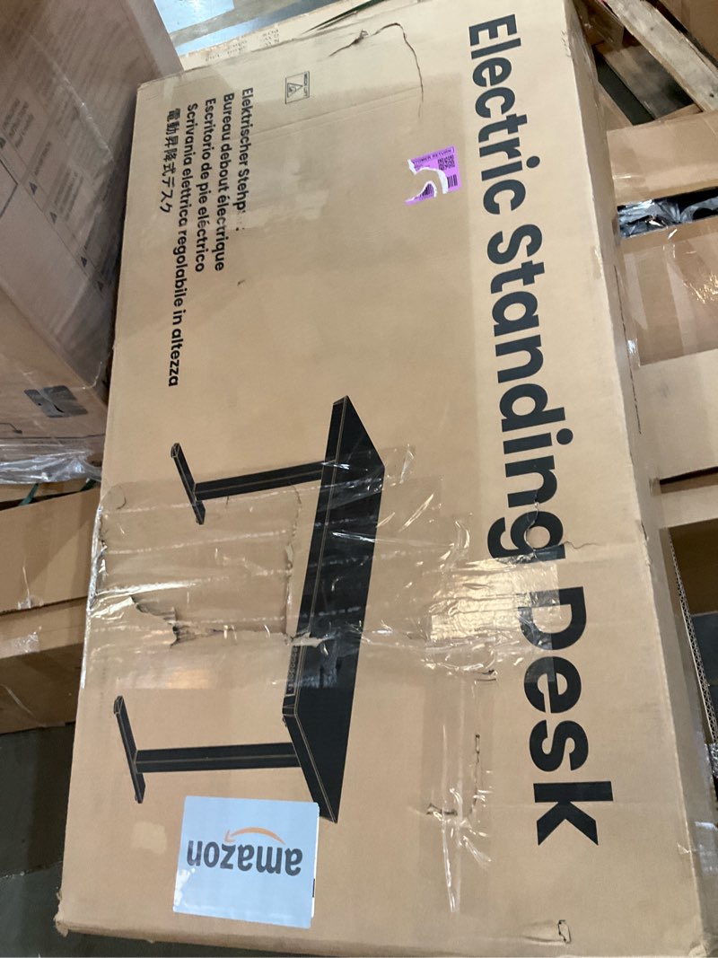 Condition photo showing Good Condition for marsail glass standing desk with drawer, 48 x 24 inch electric standing desk, height adjustable desk with one-piece tabletop & usb charging ports, sit stand desk with storage for home & office white glass top pure white 48x24 inch