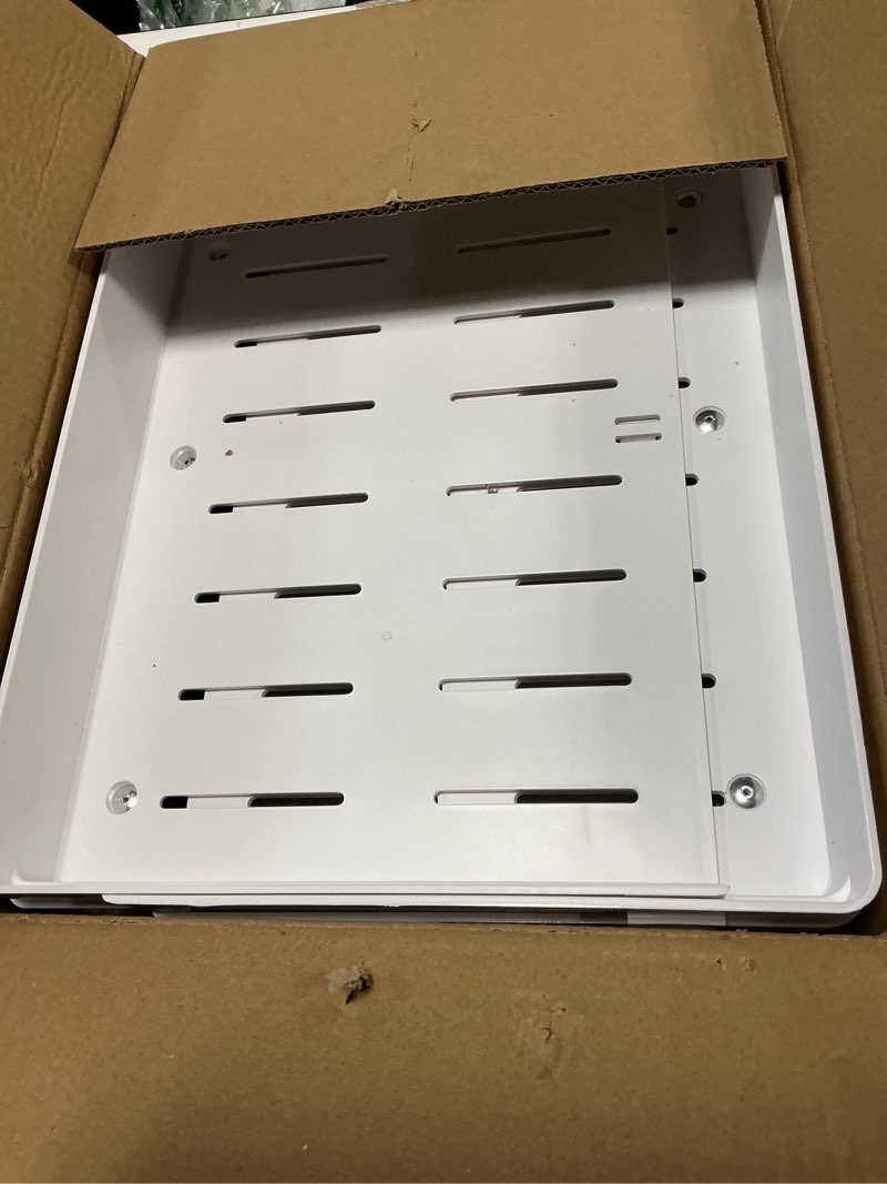 Condition photo showing item condition for 2 Pack Pull Out Cabinet Organizers Expandable, Plastic Slide Out Drawers for Kitchen, Bathroom, Pantry, Under Sink Storage, Pull Out Drawers Fixed with Adhesive Nano Film (White, 11.6''-17.5'') White 16.9"D x 11.6"~17.5"W(2Pack)