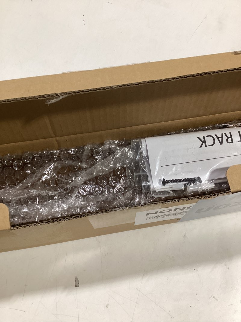 Condition photo showing New/Like New for Coat Rack Wall Mount Entryway Organizer Modern Key Holder Wall Mount with Wooden Shelf Entryway Hooks for Bedroom Kitchen Hallway Bathroom for Hanging Coats Hats Dog Leashes Bags Towels Walnut 5 Hooks