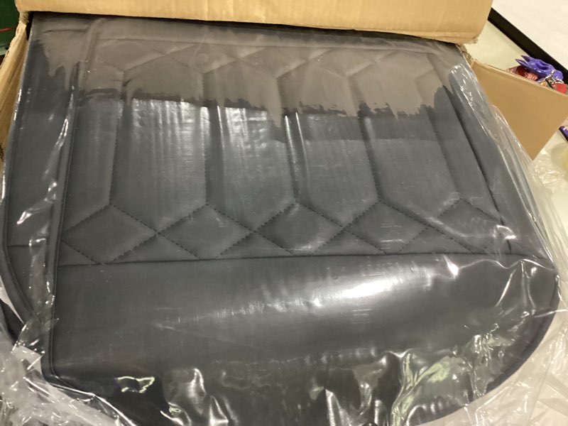 Condition photo showing Good Condition for fit elantra car seat covers (5 seats full set) compatible with hyundai elantra 2017-2024 2025 2026 - full coverage breathable leather, airbag compatible, waterproof & all-weather, black full set f1 black hyundai-elantra 2017-2026