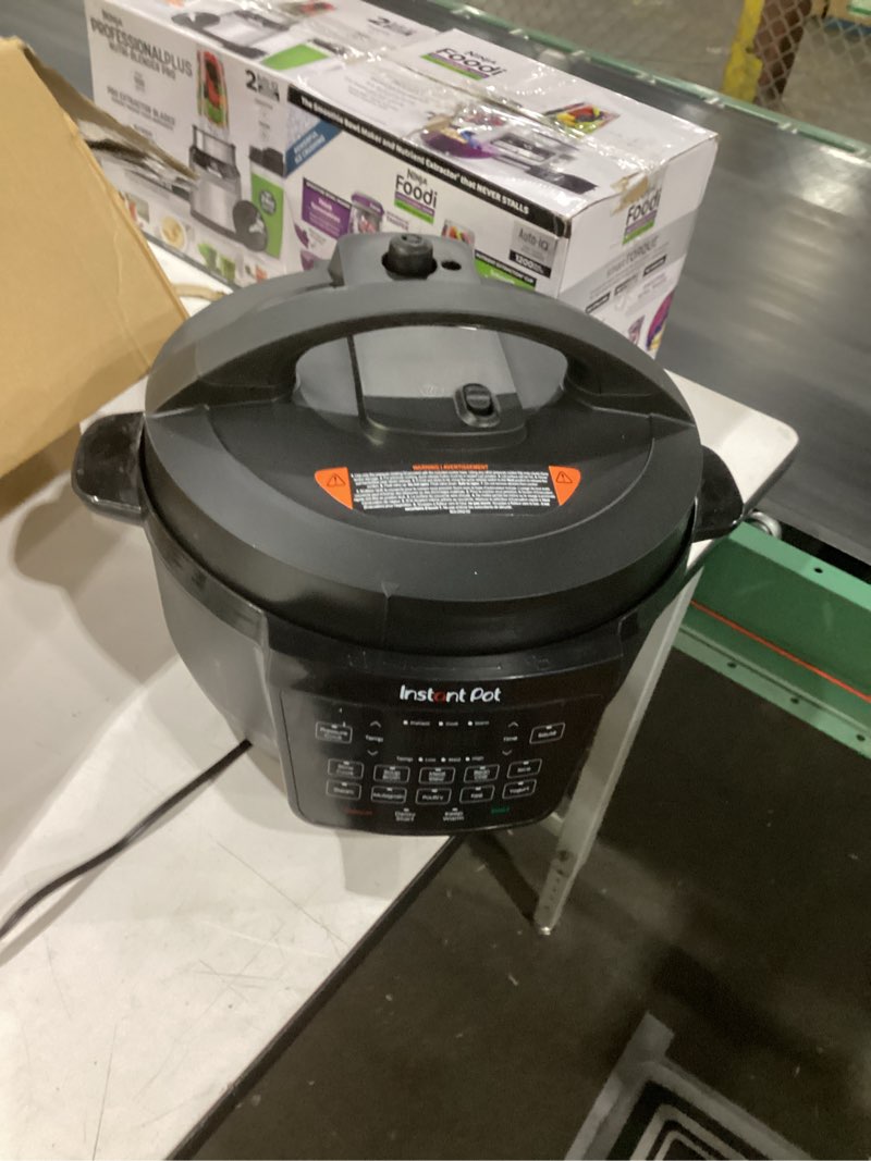 Condition photo showing Good Condition for instant pot 7.5qt rio wide, 7-in-1 electric multi-cooker, pressure cooker, slow cook, rice, steamer, sauté, yogurt & warmer, wide base, large searing base, whisperquiet steam release black 7.5 quarts