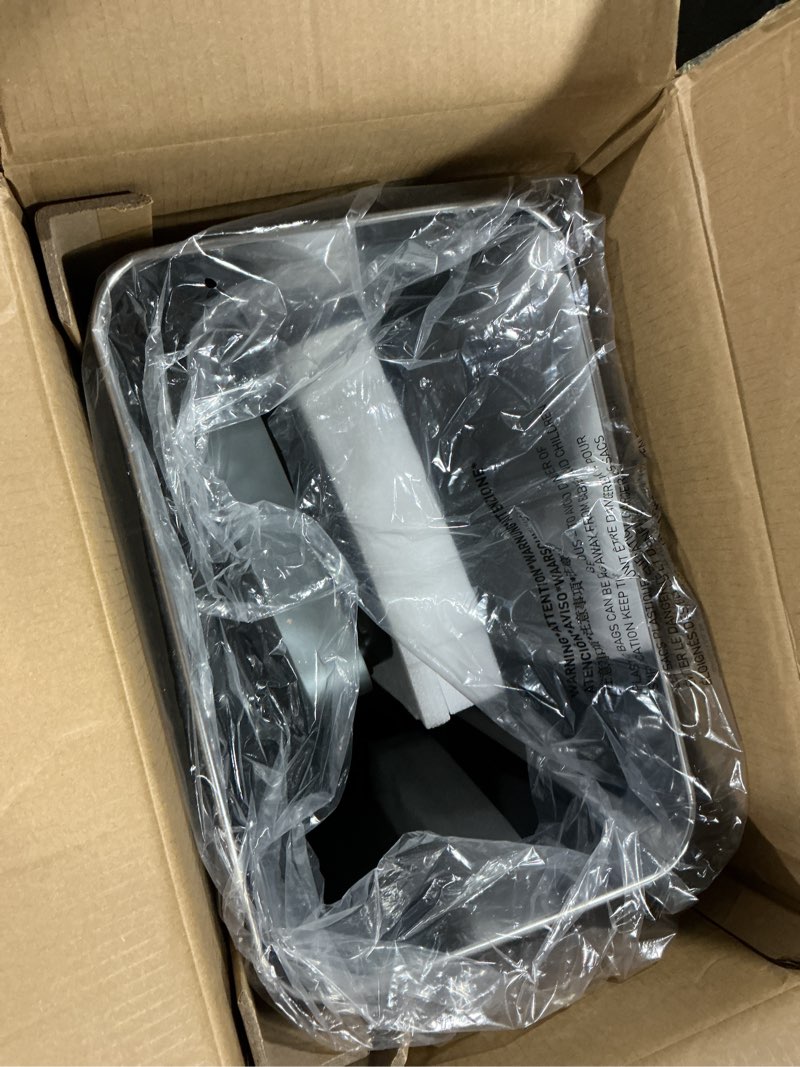 Condition photo showing Good Condition for eko mirage-t 50 liter / 13.2 gallon touchless rectangular motion sensor trash can, brushed stainless steel finish