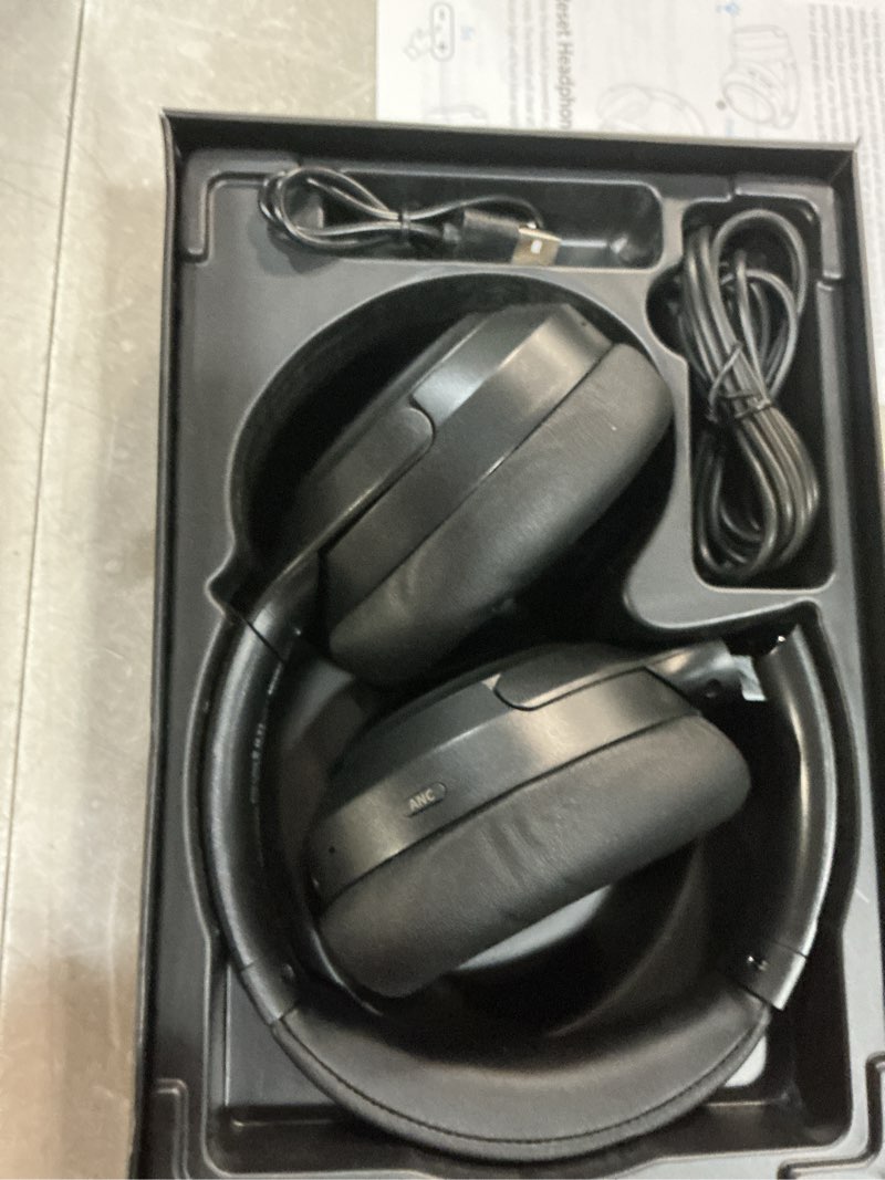 Condition photo showing Good Condition for pointcinco hybrid active noise cancelling headphones, over ear bluetooth 6.0 wireless headphones, 80h playtime, deep bass, hifi stereo sound, lightweight foldable for travel, home and office(black)