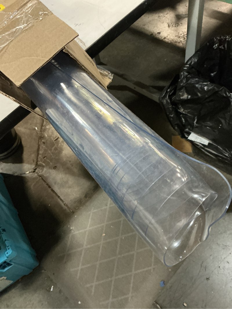 Condition photo showing Good Condition for 42 inch round clear plastic table protector for dining room table pvc tablecloth protective cover pad wood furniture vinyl desk blotter mats table runner pad for kitchen countertop coffee table