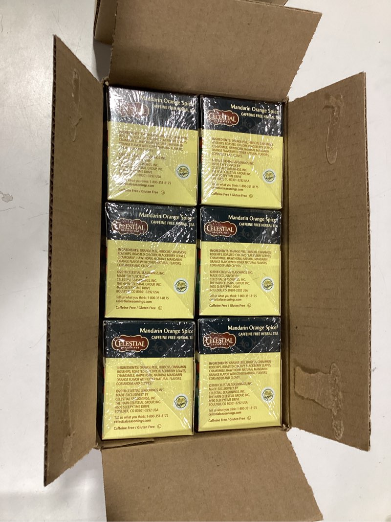 Condition photo showing New/Like New for Celestial Seasonings Herb Tea Mandarin Orange Spice, 20-count (Pack of 6) 20 Count