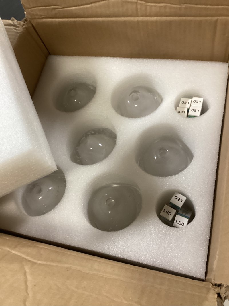 Condition photo showing New/Like New for Mini Crystal Chandeliers for Kitchen Island 6-Lights LED Pendant Light for Dining Room Bedroom Foyer Entryway Warm Light 3000K Bulb Included