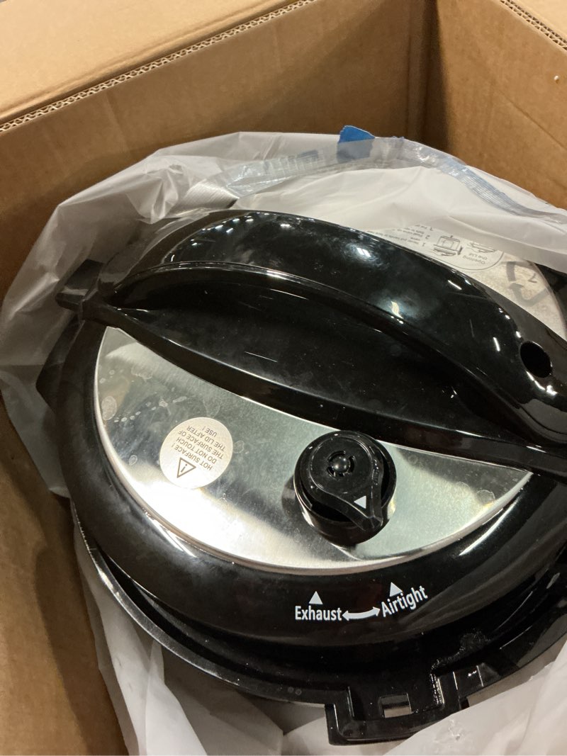 Condition photo showing As Is for midea 8qt 12-in-1 electric pressure cooker & multi-cooker: programmable slow cooker, steamer and more