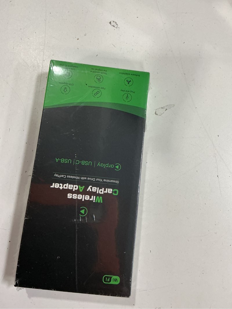 Condition photo showing New/Like New for wireless carplay adapter for apple - 2025 slim edition, plug & play connection converts factory wired to wireless carplay adapter for iphone carplay dongle for ios 10+ (black)