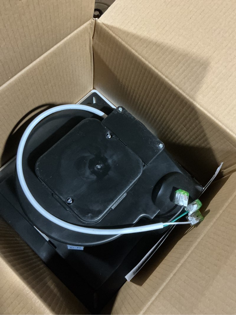 Condition photo showing As Is for Bathroom Exhaust Fan for Ceiling Mount, Household Bath Vent Ventilation Fans with 1.0 Sones Quiet Operation, 110 CFM with 4" Duct Collar, 26W Low Consumption (housing size 9.2"x9.2")