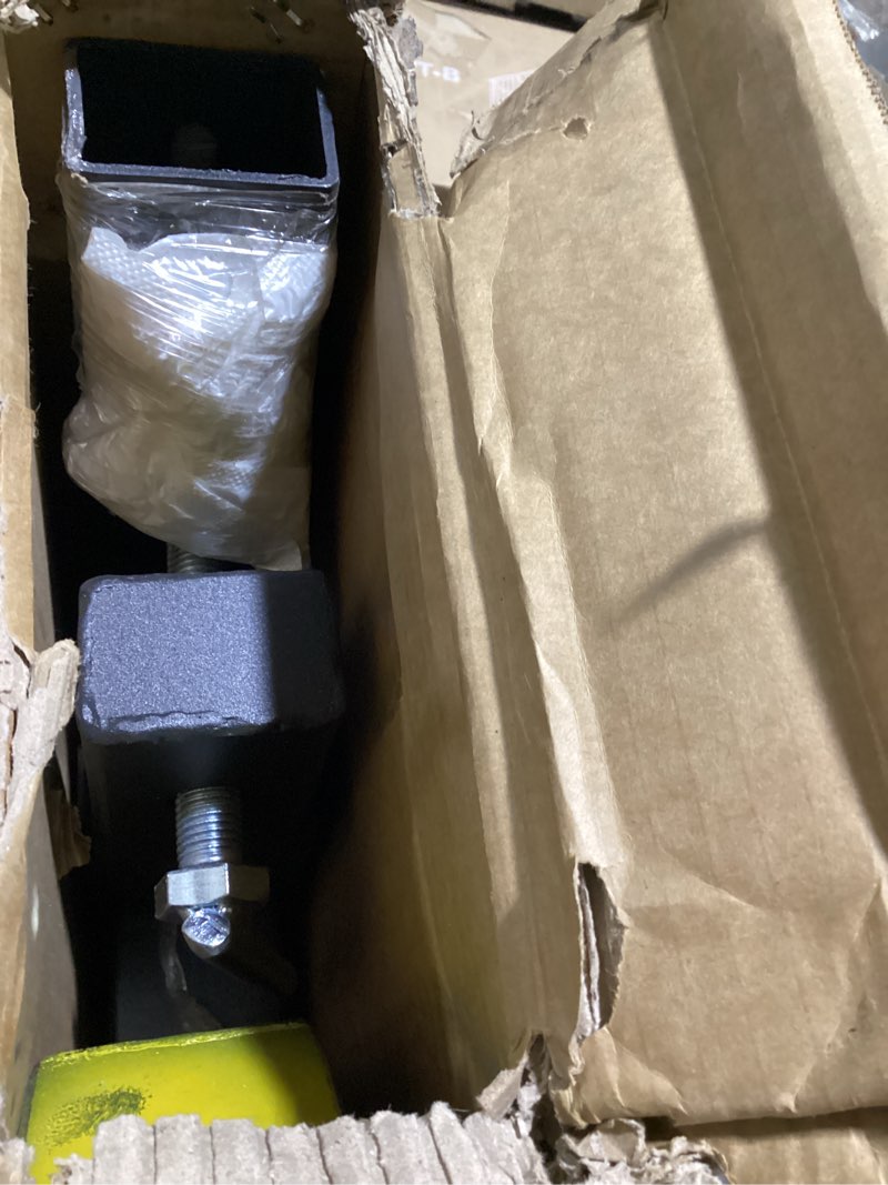 Condition photo showing As Is for autosaver88 43" clamp on pallet forks for tractor bucket, heavy duty 2000lbs quick attach skid steer loader pallet fork with adjustable stabilizer bar, black 43 inch 2000lbs w/bar