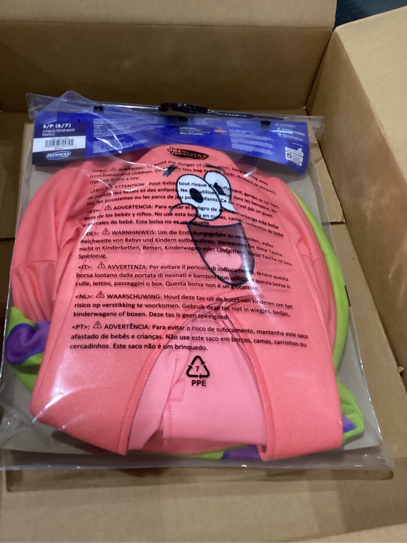 Condition photo showing Good Condition for SpongeBob SquarePants Patrick Official Youth Onesie Halloween Costume - Premium Quality Onesie Jumpsuit S (5-7)