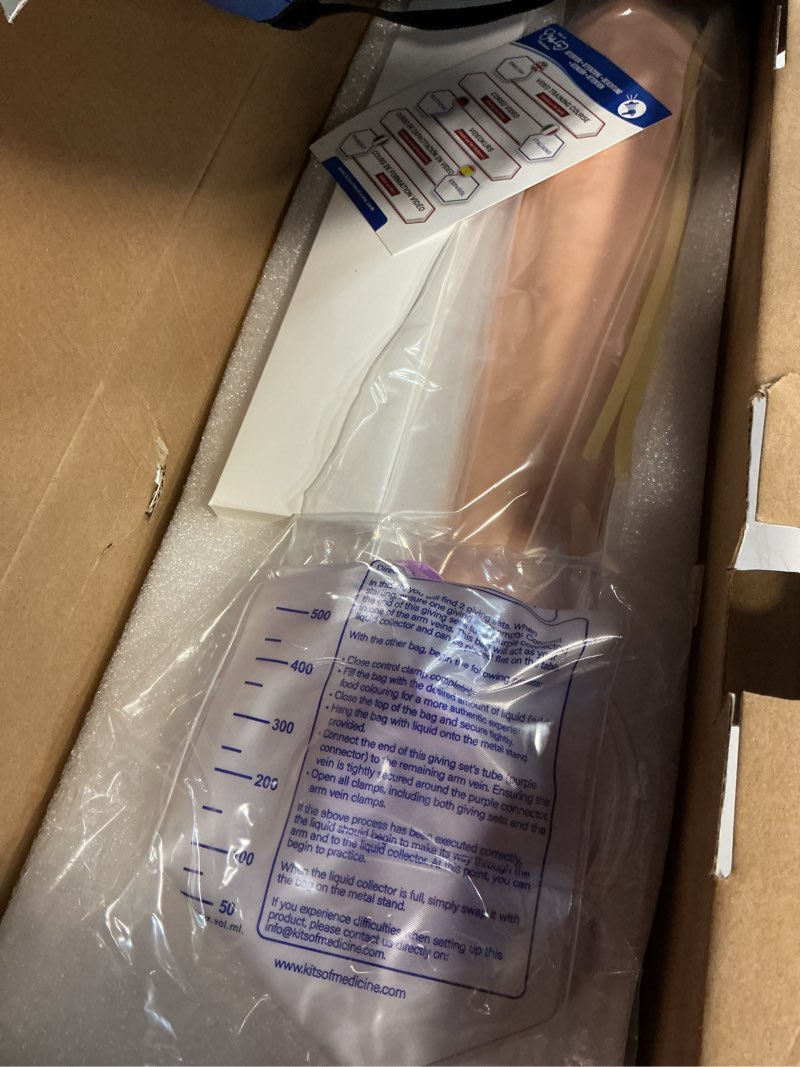 Condition photo showing Good Condition for Phlebotomy Practice Kit | IV, Venipuncture, Phlebotomy Practice Arm | Perfect Phlebotomy Gifts For Medical Student and Nurse Student | Complete Phlebotomy Equipment and Supplies | EDUCATIONAL USE ONLY