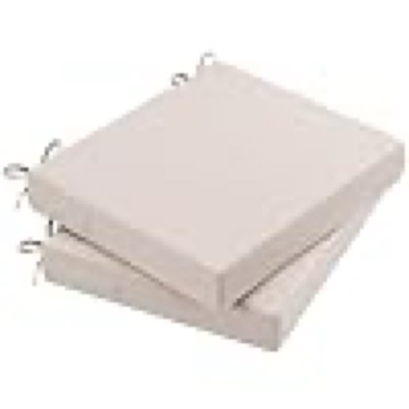 (similar)aaaaacessories outdoor seat cushions for chairs, waterproof, fade-resistant patio furniture replacement cushions, 20\\\" x 18\\\" x 3\\\", set of 3, khaki beige