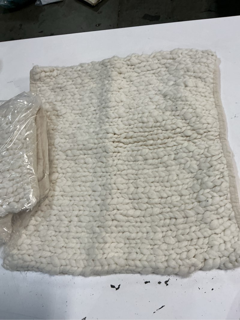 Condition photo showing Good Condition for quince cotton fisherman pillow cover, ivory set 2