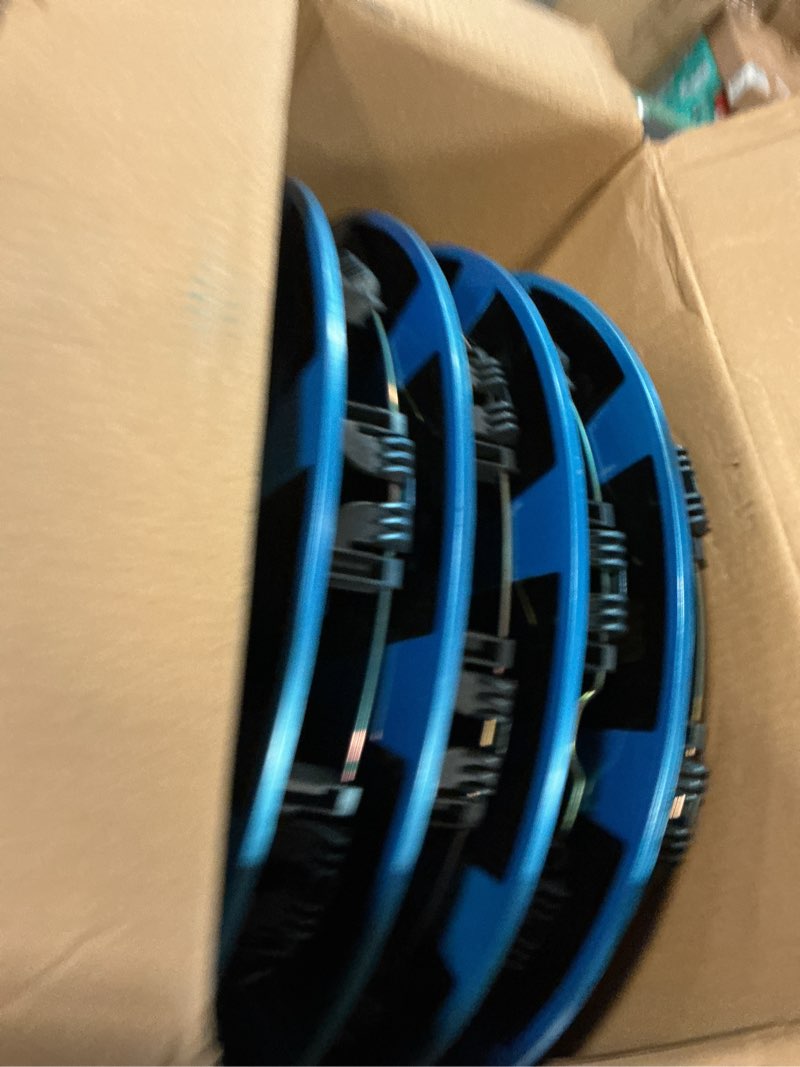Condition photo showing New/Like New for hubcap wheel cover replacement r15 hub caps universal-fit steel wheel rim cover abs material exterior accessories for car truck suv van -set of 4?15-inch?blue-black? tt-blue-black 15-inch
