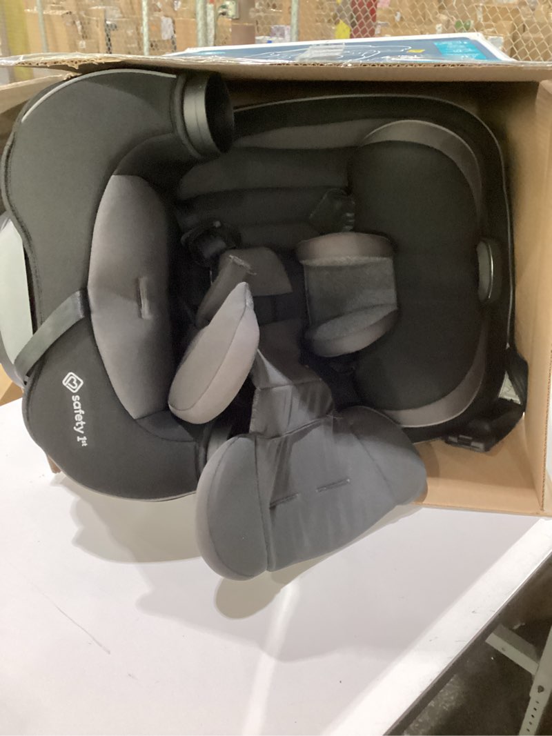 Condition photo showing As Is for safety 1st grow and go all-in-one slim convertible car seat, rear facing, 5-40 lbs, forward facing (30–65 lbs), high back booster seat 40-100 pounds, black phantom black phantom original