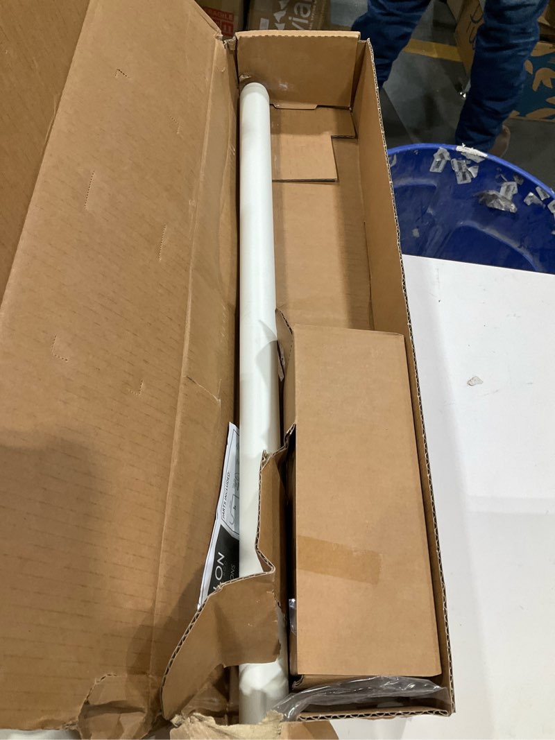 Condition photo showing Good Condition for Ivilon Drapery Window Curtain Rod Set - Square Design 1 1/8 Rod. 48 to 86 Inch. Ivory/White 48 to 86 in.