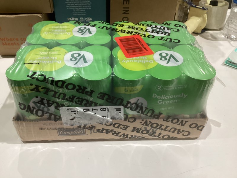 Condition photo showing New/Like New for V8 Deliciously Green 100% Fruit and Vegetable Juice, 8 fl oz Can (24 Pack) Deliciously Green 48 Fl Oz (Pack of 4)