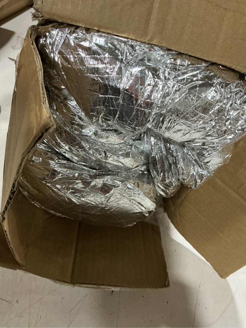 Condition photo showing As Is for 4 inch 25 feet r4.2 insulated flexible duct | high-efficiency thermal insulation | suitable for heating & cooling 4 in 25 ft(r4.2)