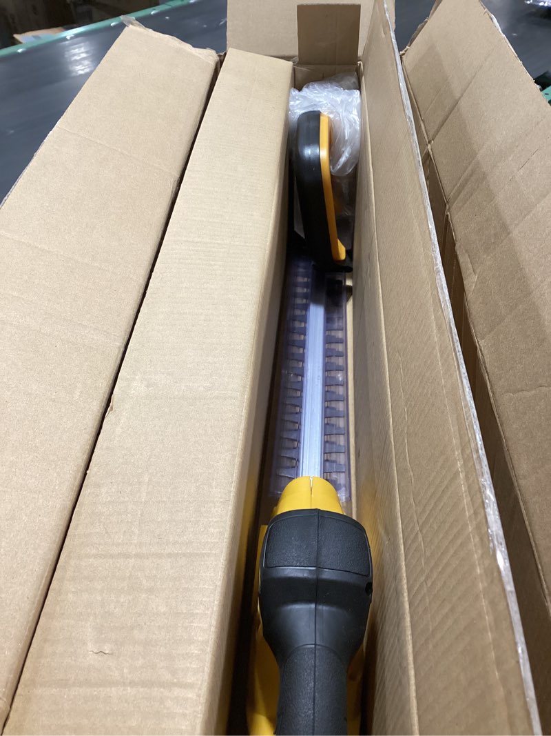 Condition photo showing Good Condition for cordless hedge trimmer compatible with de-walt 20v max battery, 22'' electric hedge trimmer blade, lightweight compact bush trimmer for yard & garden (tool only)