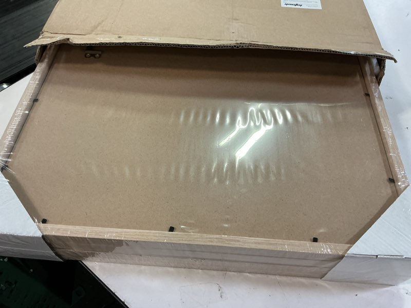 Condition photo showing Good Condition for yaetm 16x20 picture frame matted to 11x14 set of 4, walnut brown, solid wood 16x20 frame for photos, posters & art prints, horizontal and vertical wall mount (4 pack, walnut) 16"x20", 4 pack walnut