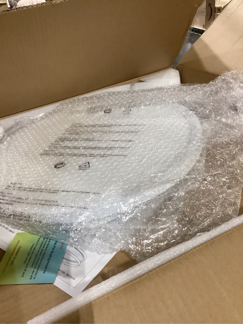 Condition photo showing Good Condition for 20 inch 2 pack dimmable 50w 5200m led flush mount ceiling light large ceiling light fixture,3000k/4500k/6000k selectable,ultra thin flat ceiling lamp for kitchen, bedroom, living room (white, 2pack) white 20inch-2pack