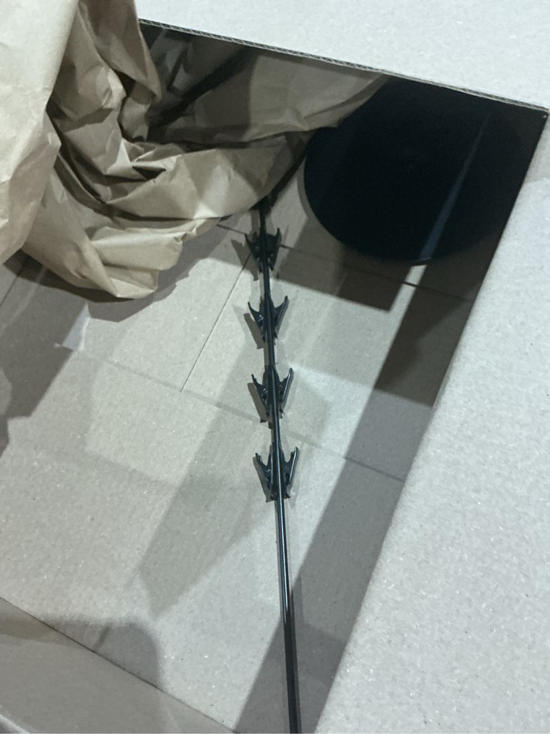 Condition photo showing As Is for clip strip chip rack display stand, chip bag holder for stores, party, display, concession stand, 23.75" h, black, 12 clips, countertop snack hanger, snack retail display rack