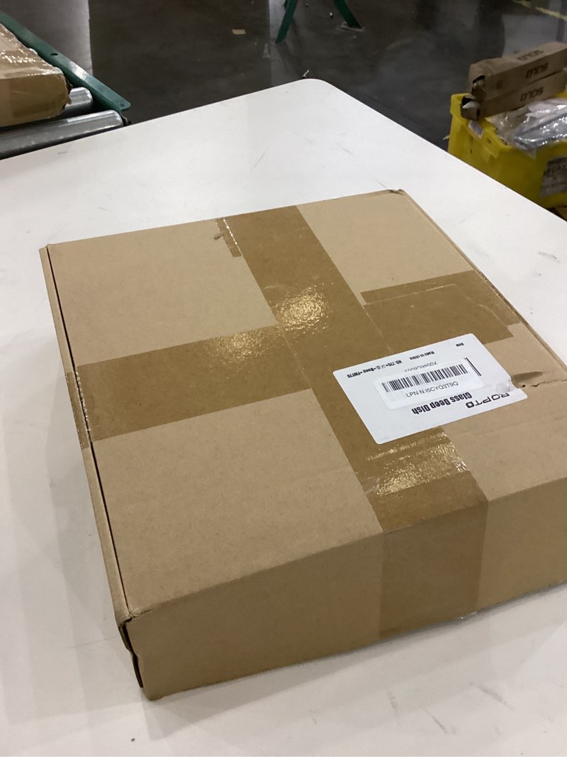 Condition photo showing New/Like New for Pie Plate 10.5 Inch, Oven Glass Pie Pan for Baking Pie Crust, Pie Dish with Rippled Edge, Clear Baking Pan 10 INCH