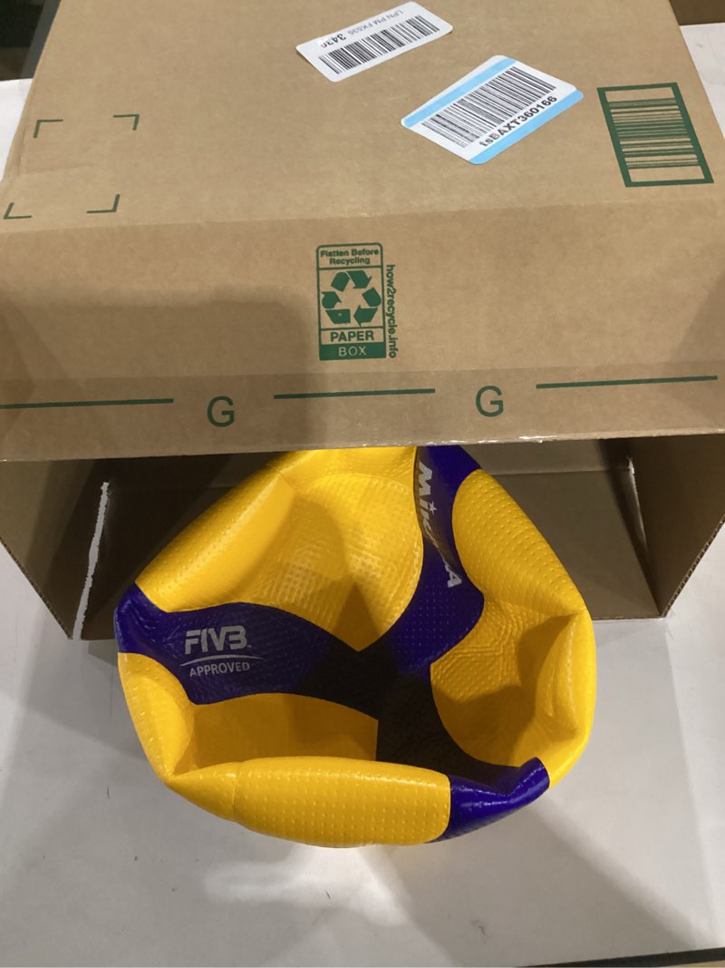 Condition photo showing As Is for mikasa v200w, volleyball official official fivb indoor volleyball