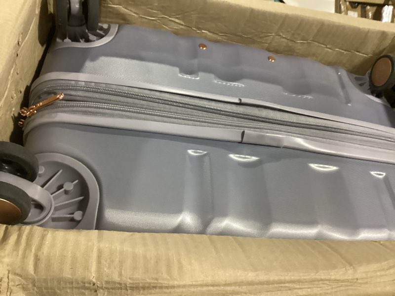 Condition photo showing As Is for samsonite evolve se hardside expandable luggage with double spinner wheels, titanium, 3pc set (co/m/l) 3-piece set (carry on/medium/large) titanium